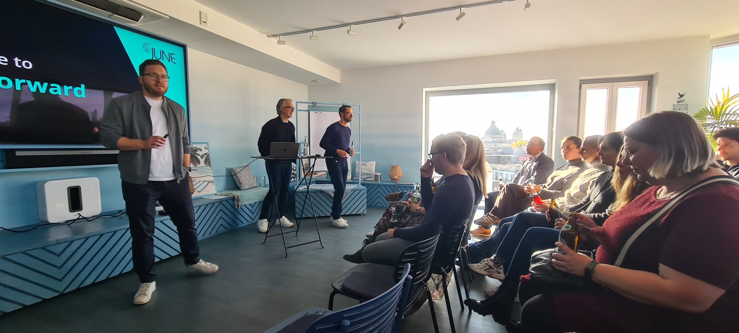 JUNE's team working during a workshop