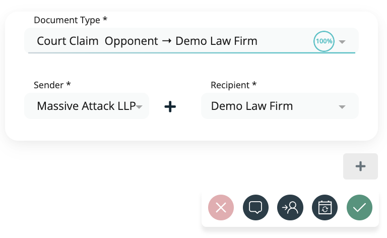 Screenshot JUNE Document Classification AI Confidence score