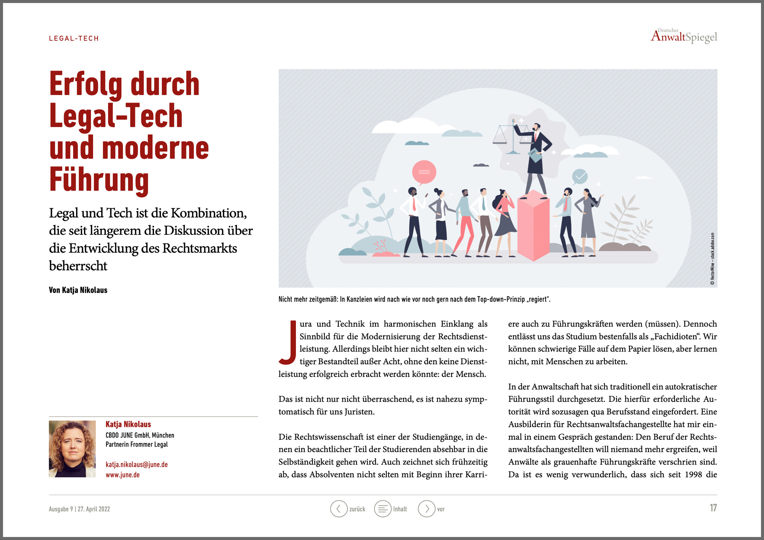Katja Nikolaus Deutscher AnwaltSpiegel