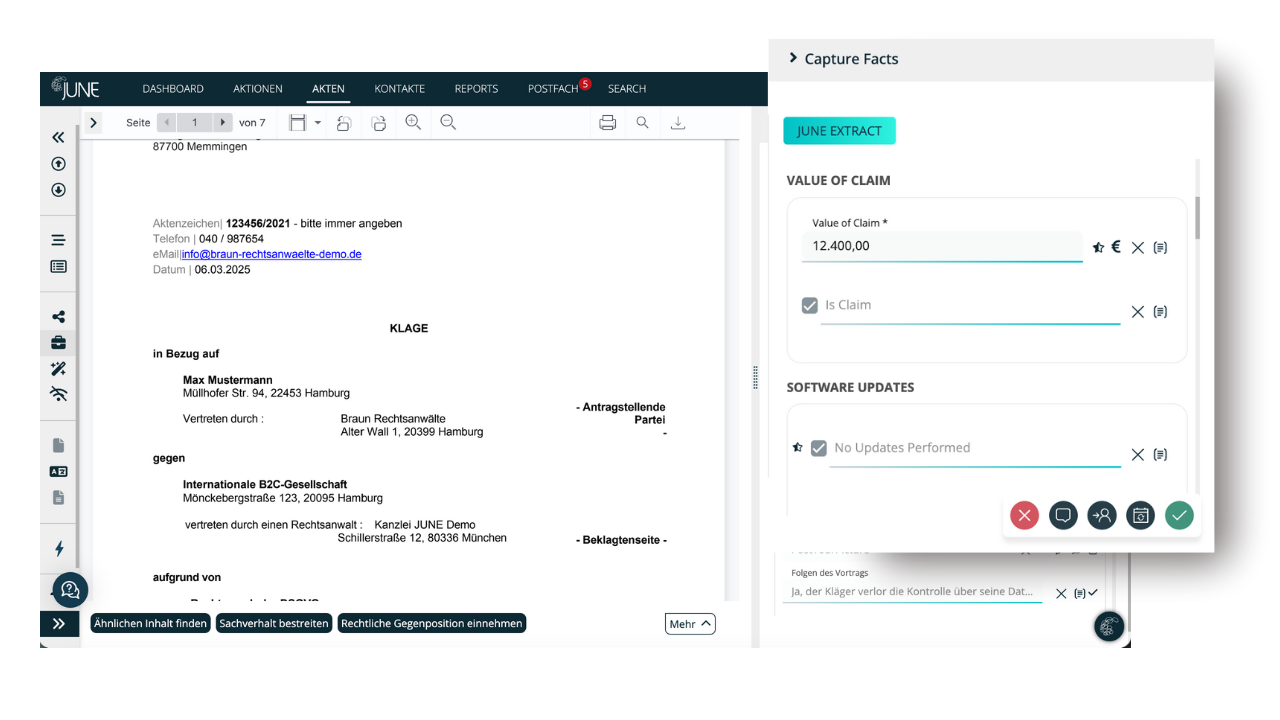 Screenshot Legal Extraction for documents